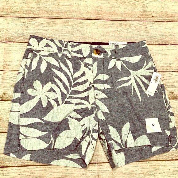 NWT Old Navy Mid-Rise Printed Linen Blend Size 0 - Picture 2 of 6